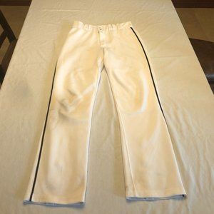 Easton White Black Piping Baseball Pants with Adjustable Length Size Medium